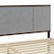 Martha Stewart Jett King Size Solid Wood Platform Bed w/Upholstered Base/Inset Paneled Headboard, Brown Gray/Gray MG-0900271F-K-BRN-GY-MS - alternate 10
